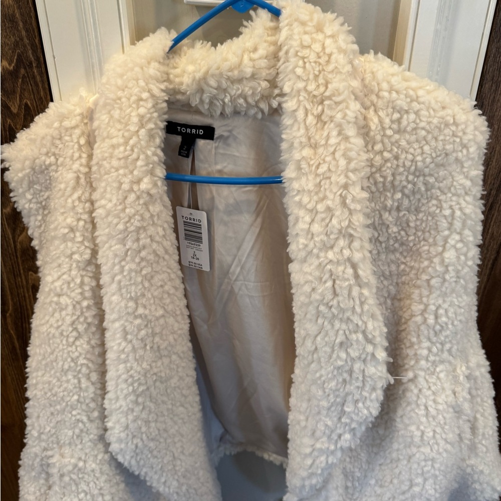 Torrid Women's Cream Teddy Jacket